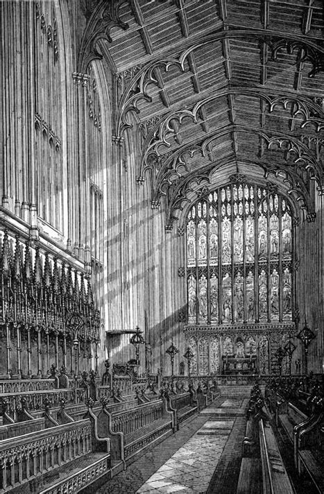 Interior Of The Chapel Eton College 1875