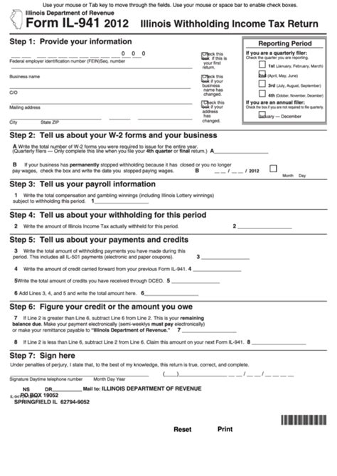 Printable Il Form Printable Forms Free Online