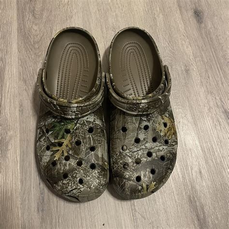 Camo real tree Crocs size 12 - Depop