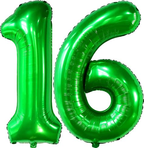 Amazon Katchon Dark Green Balloons Number Inch Green