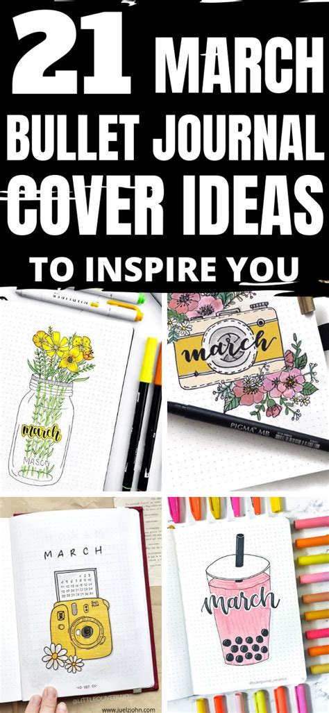 March Bullet Journal Cover Ideas Juelzjohn