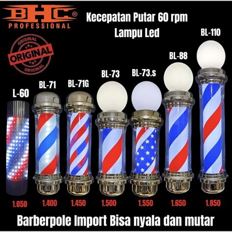 Jual Lampu Barbershop Barberpole Barber Shop Pole Lampu Kamar Tidur