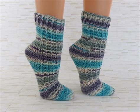 Anleitung Easy Soks13 gehäkelte Socken mit Waffelmuster eBook Häkeln