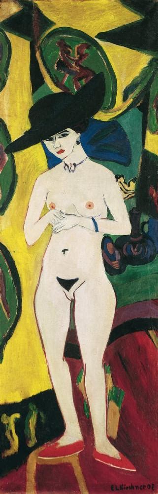 Ernst Ludwig Kirchner Standing Nude With Hat