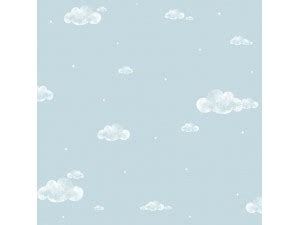 Papel Pintado Infantil Con Estrellas Y Nubes Pippo De Decoas