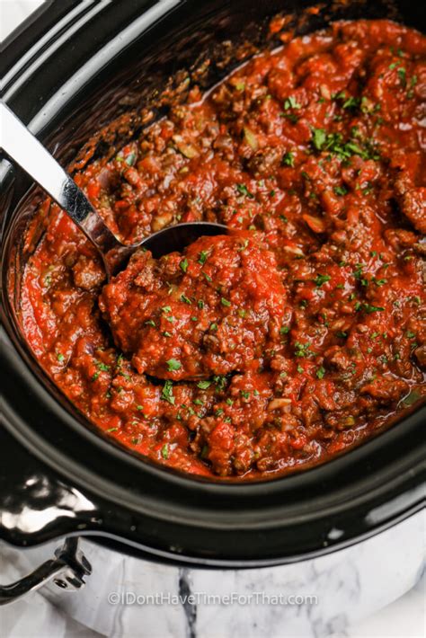 Slow Cooker Spaghetti Sauce I Dont Have Time For That