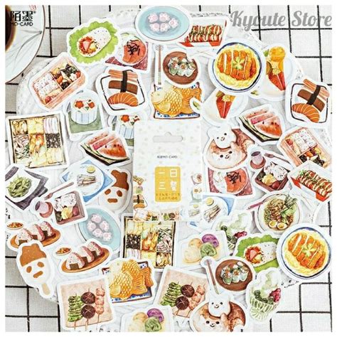 Jual Sticker Deco Japanese Food Scrapbook DIY Bujo Journaling Diary