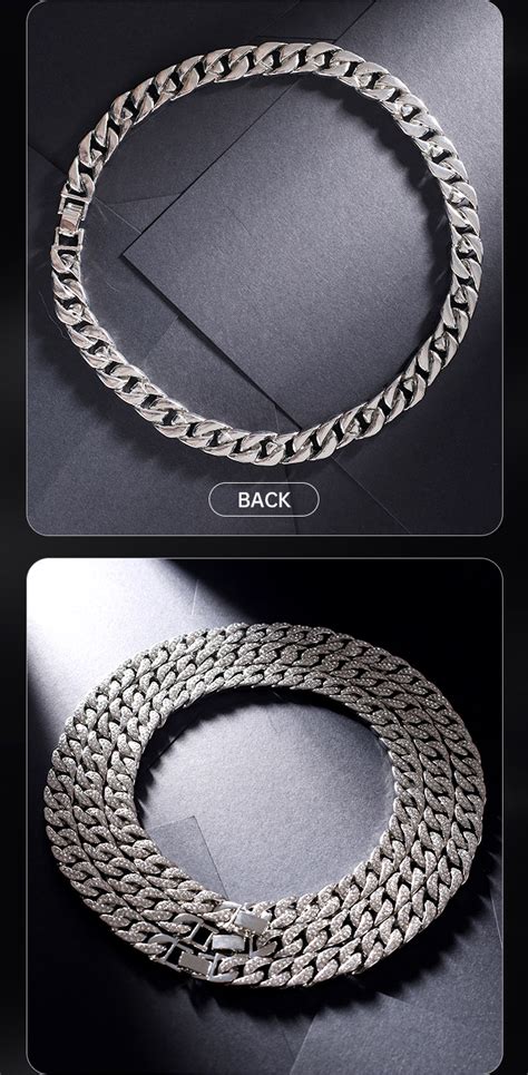 Iced 18k White Gold 13mm Cuban Chain Helloice