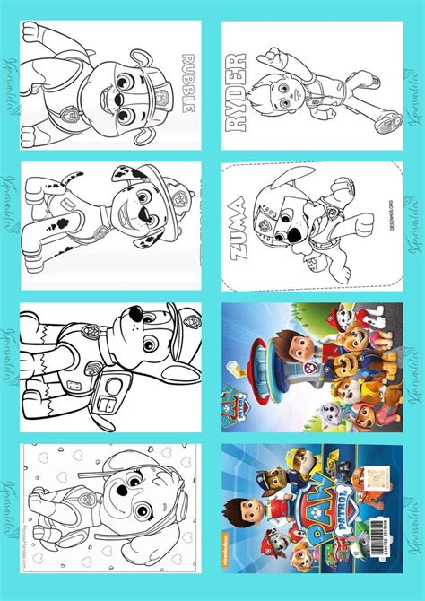 Minilibros Para Colorear Paw Patrol In Paw Patrol Skye Birthday