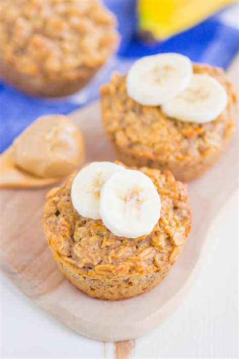 Peanut Butter Banana Baked Oatmeal Cups Pumpkin N Spice