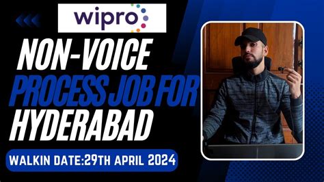 Non Voice Process Mega Walkin Drive 2024 Wipro Off Campus Placement