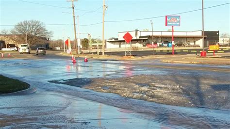 Water Main Breaks Causing Icy Roads In Dallas Fort Worth