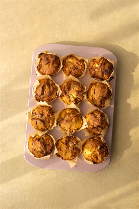 MUFFINS CITROUILLE FROMAGE À LA CRÈME ET CHOCOLAT BLANC Trois fois