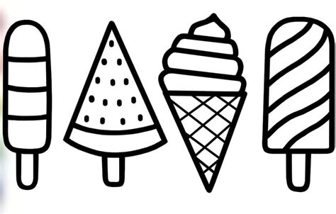 Dibujos De Helados Para Colorear Piezas Imprimir Gratis