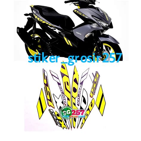 STIKER STRIPING LIS LES POLET BODY MOTOR YAMAHA AEROX 155 2019 ABU