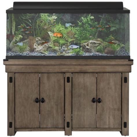 Wildwood 55 Gallon Aquarium Stand, Rustic Gray, 15.75 x 50.00 x 30.00 ...