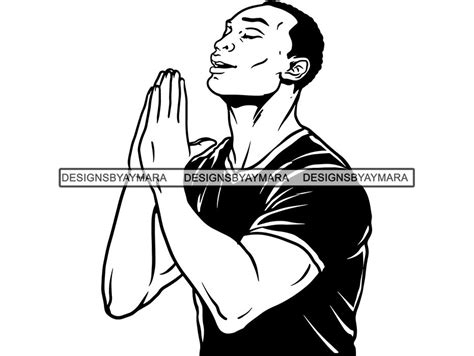 Black Man Praying SVG God Quotes Respect Faith Spiritual Life Etsy