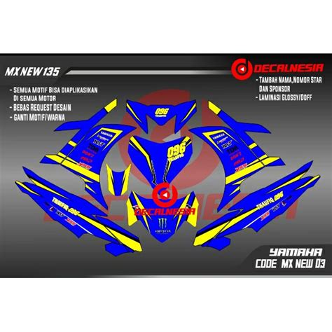 Jual Decal Full Body Motor Mx New Modifikasi Roadrace Variasi