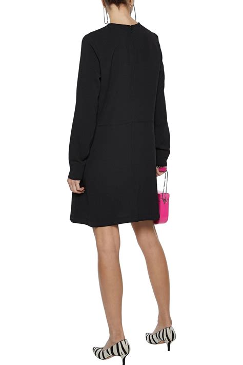 Ganni Clark Crepe Mini Dress The Outnet