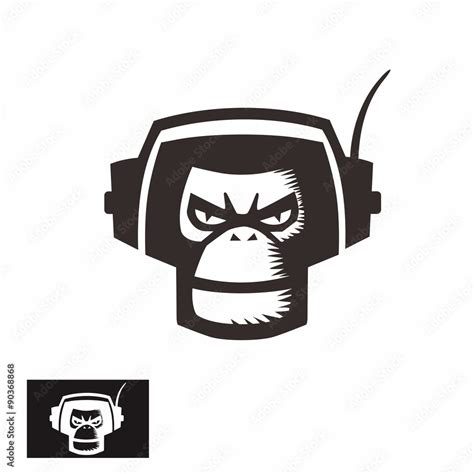 monkey music Stock Vector | Adobe Stock