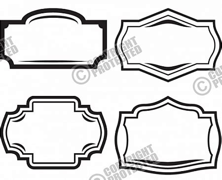 14 Shapes Vector Graphic Signage Images - Vector Sign Shapes Clip Art ...