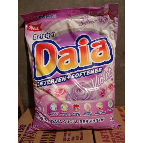 Jual DAIA Deterjen Bubuk Violet 4 Kg Shopee Indonesia