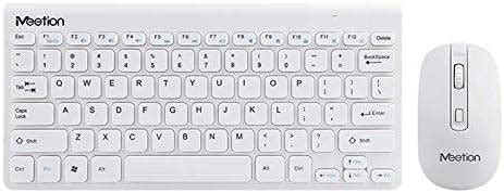 English & Arabic 2.4G Wireless Keyboard and Mouse Combo MINI 4000 White ...