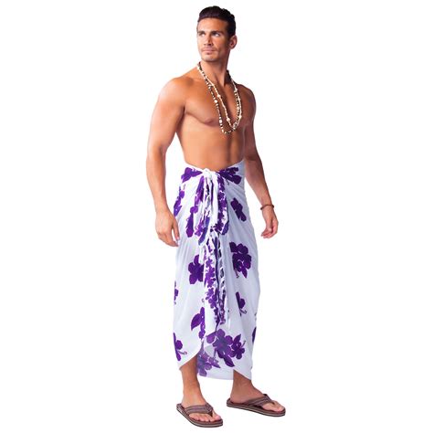 Mens Sarong Pareo Lavalava Hibiscus Sarong Handmade By Etsy