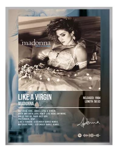 Cuadro Madonna Like A Virgin Album Music Firma C Marco 60x50 Meses