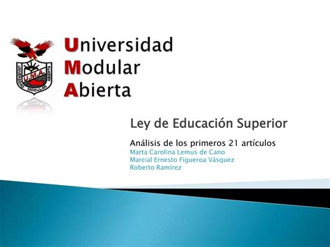 Ley De Educacion Superior Ppt