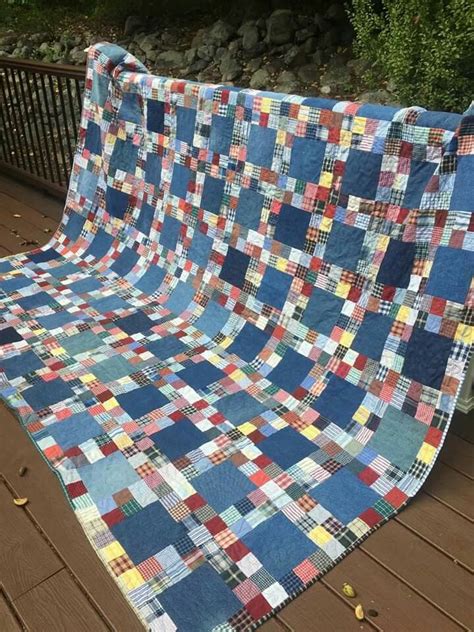 Memory Quilt From Jeans Shirts Denim Quilt Patterns Quilts Denim