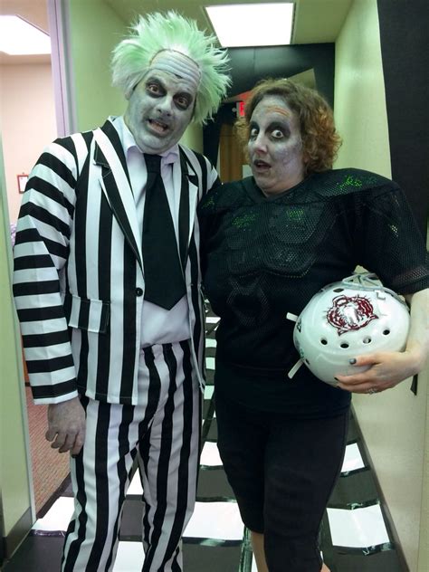 Beetlejuice & football player | Beetlejuice, 80s fashion men, Halloween ...