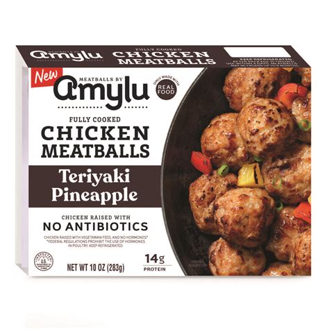 Teriyaki Pineapple Chicken Meatballs Antibiotic Free Amylu Foods