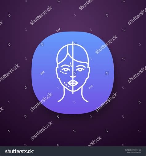 Before And After Neurotoxin Injection App Icon Royalty Free Stock