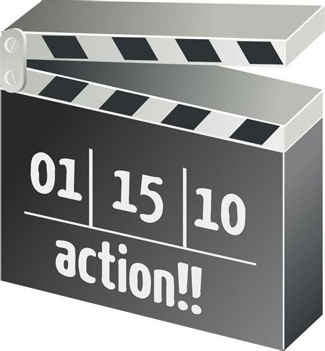 Clipart - movie clapperboard