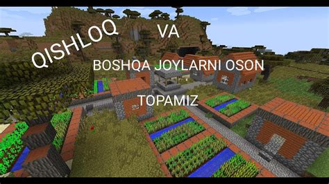 Oddiy Mirda Qishloq Va Boshqa Joylarni Oson Topish Minecraft Uzbekcha