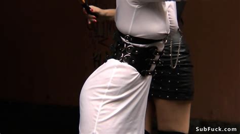 Busty Brunette Dp Banged In Public