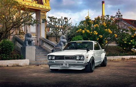 Wallpaper Auto White Machine Nissan 1971 Nissan Lights Car For