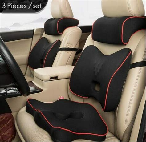 Cojín de asiento de coche y almohada de apoyo para la espalda cojín de