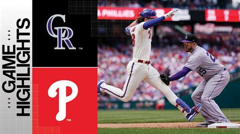 Rockies Vs Phillies Game Highlights 4 23 23 MLB Highlights YouTube