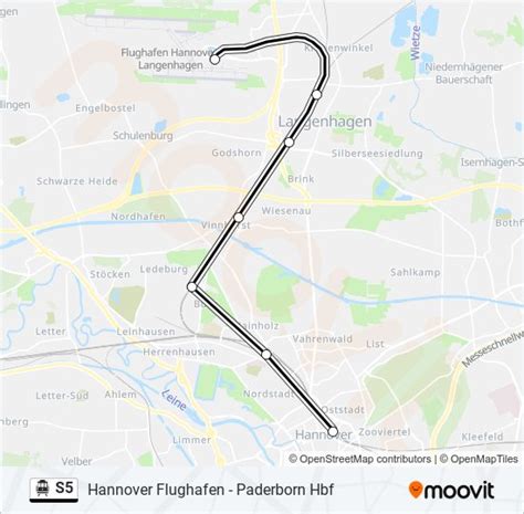 s5 Route Fahrpläne Haltestellen Karten Hannover Hbf Aktualisiert