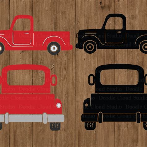 Red Truck Svg - Etsy