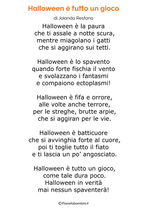 Poesie E Filastrocche Di Halloween Per Bambini Pianetabambini It