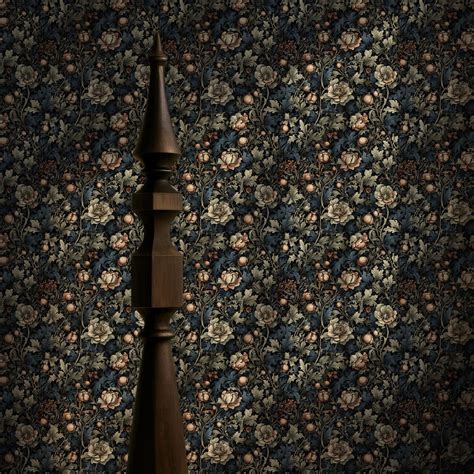 Botanical Bliss | Dark Moody Floral Garden Wallpaper – Sckribbles