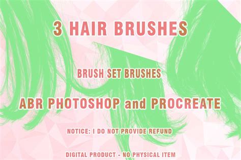 Hair Brushes Procreate And Photoshop 57 Graphic By Toziko Art · Creative Fabrica