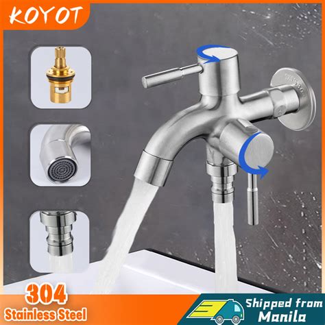 Koyot Stainless Steel In Out Head Two Way Water Washer Tap