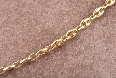 Collier en Or 18 ct 750 1000 Maille Grain de café fermoir