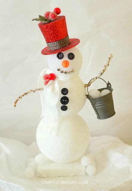 Frosty The Foam Ball Snowman Craft O Maniac Christmas Crafts