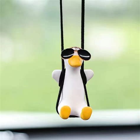 UDAXB Dathroom Decor Cute Swinging Car Hanging Ornament Funny Rear View