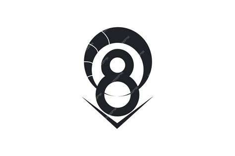 Premium Vector Number 8 Logo Silhouette Vector